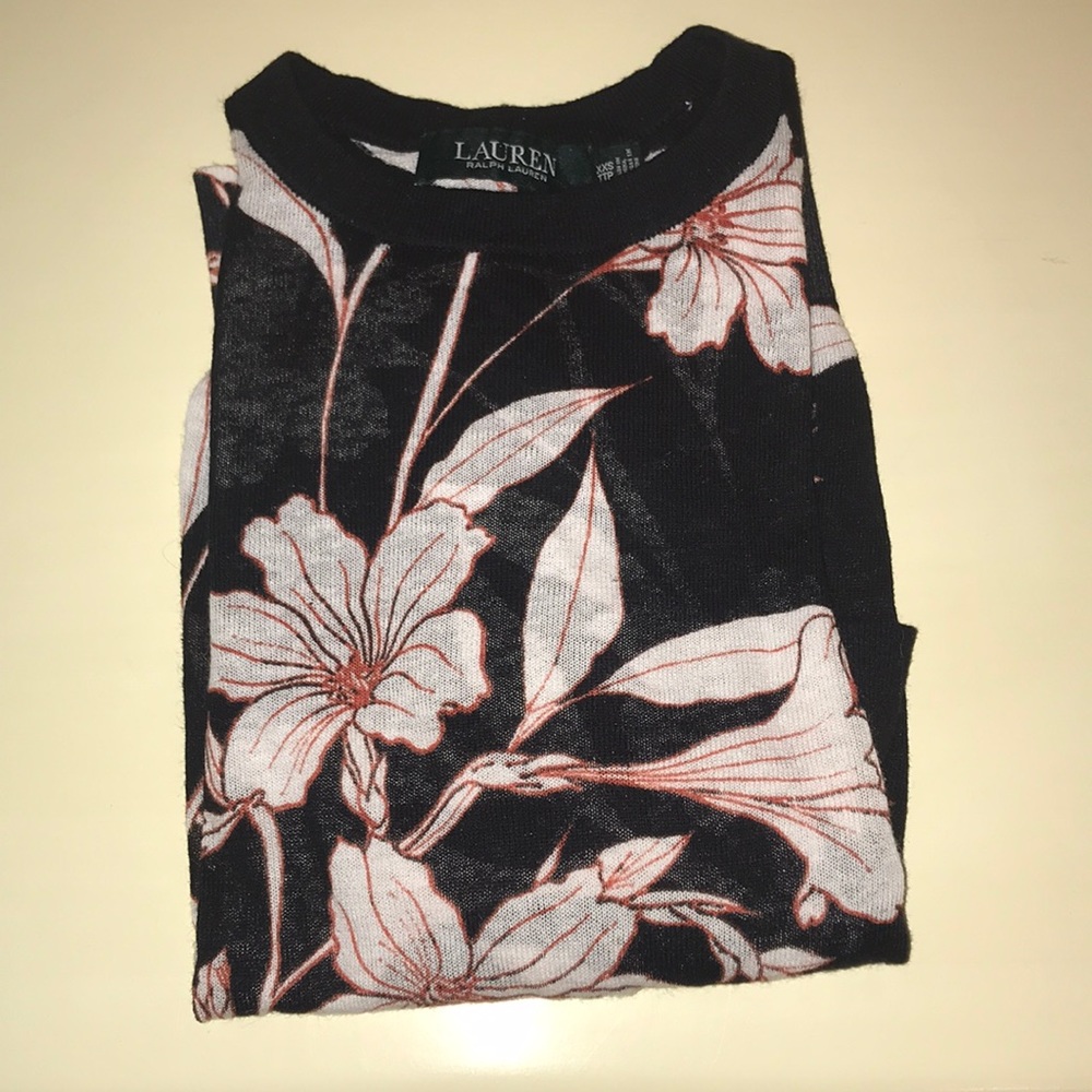 Ralph Lauren floral black sweater